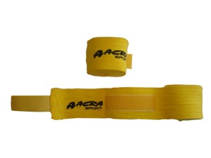 ACRA Bandáž na ruce pro bojové sporty žlutá