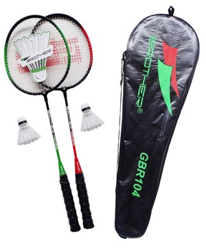 ACRA Badmintonová sada - 2 pálky + 3 košíčky