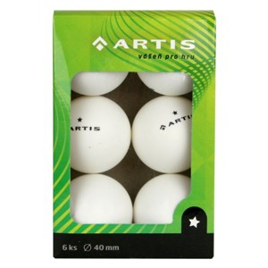 Artis míčky stolní tenis Hobby* 40mm  bílý 6ks
