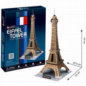 3D prostorové puzzle - Eiffelova věž - 35 dílků