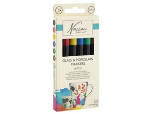 Fixy na porcelán, sklo - 6ks