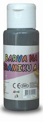 Barva na sklo a keramiku 60ml- černá