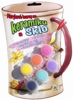Akrylové barvy na keramiku a sklo 6ks