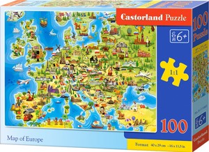 Puzzle Castorland 100 dílků premium - Mapa Evropy