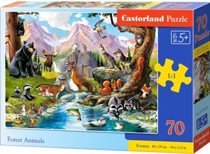 Puzzle Castorland 70 dílků premium - Lesní zvěř