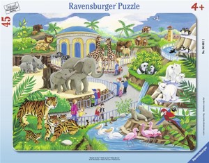 PUZZLE Ravensburger - Návštěva v ZOO 45 dílků