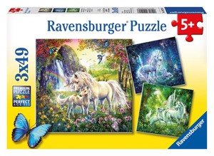 PUZZLE Ravensburger - Krásný Jednorožci 3x49 dílků