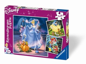 PUZZLE Ravensburger - WD Princezny 3x49 dílků