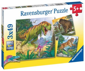 PUZZLE Ravensburger - Dinosauři a čas 3x49 dílků