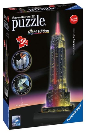 PUZZLE Ravensburger - Empire state 3D noční edice