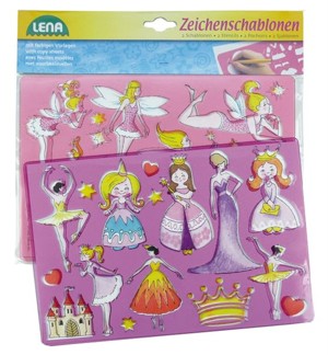 LENA - Kreslící šablony ( princezny, baletky)