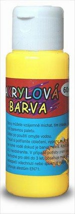 Hobby barvy - Akrylová barva 60ml- žlutá