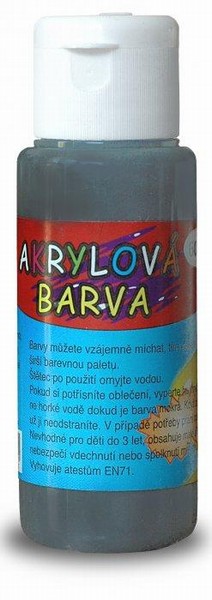 Akrylová barva 60ml- černá