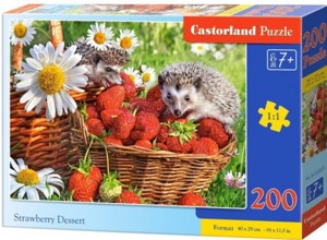 Puzzle Castorland 200 dílků - Ježci v jahodách