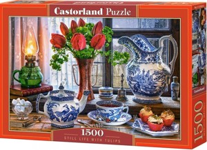 Puzzle Castorland 1500 dílků - Zátiší s tulipány