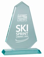 Skleněná trofej Crystal line  CR7107 B