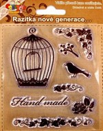 Razítka gelová XS 7x8,5cm Ptáček s klecí