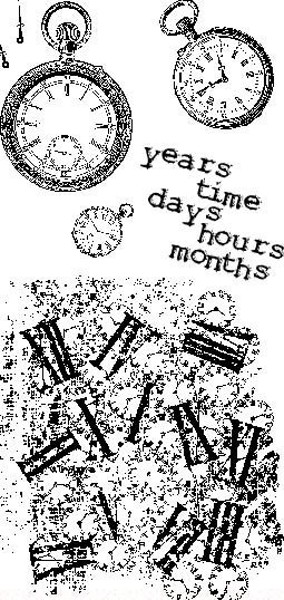 Razítka gelová - Years time, days, hours, months