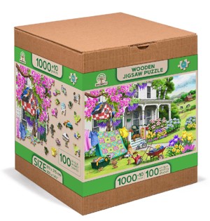 Dřevěné puzzle Venkovská zahrada XL,1010 dílků