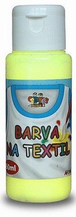 Barva na textil 60ml- fluorescent žlutá