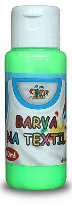 Barva na textil 60ml- fluorescent zelená