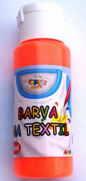 Barva na textil 60ml - fluorescent oranžová (f.ora
