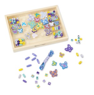 MELISSA & DOUG - DŘEVĚNÉ KORÁLKY MOTÝLCI - 120+
