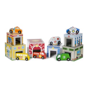 MELISSA & DOUG - STOHOVÁNÍ BUDOV A AUT