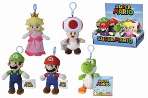 SIMBA Plyšová klíčenka Super Mario, 12,5 cm, 5 dru