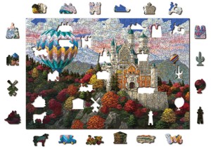 Dřevěné puzzle - Neuschwanstein L 505 dílků