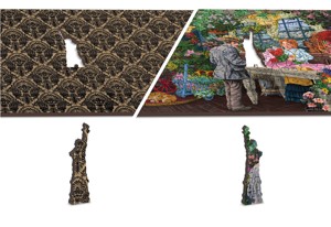 Dřevěné Puzzle Květinářství M 254 x 182 mm