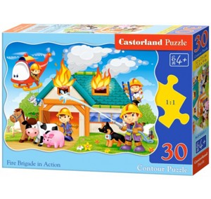 Puzzle CASTORLAND - 30 dílků - Hasiči v akci