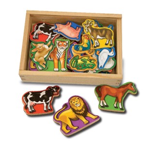 MELISSA & DOUG - DŘEVĚNÁ MAGNETICKÁ ZVÍŘÁTKA 20 KS